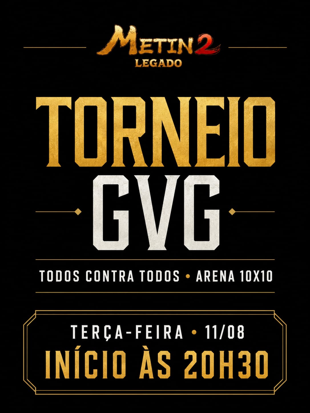 Capa de Torneio GVG - Metin2 Legado